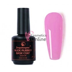 NUDE RUBBER BASE COAT FSM Soak-Off de 15 ml, Nr 02 Violet-Pink